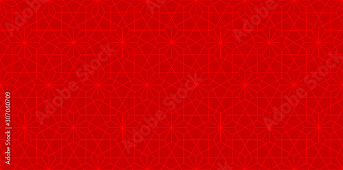 Background pattern seamless geometric abstract red color vector. Chinese new year background design.