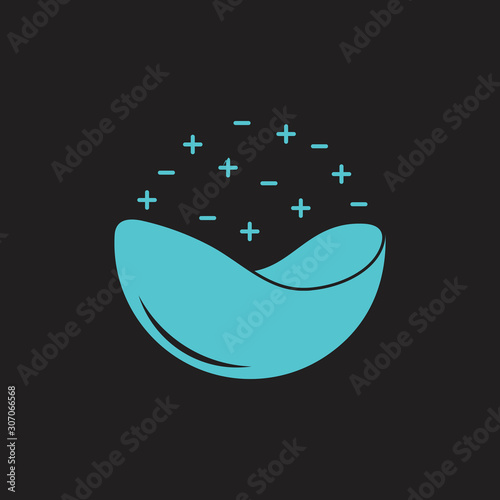 ion water 3d flat design symbol vector