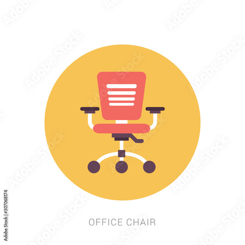 Office Chair vector icon design.