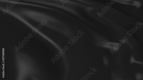 Photo realistic slow motion 4KHD Black Color flag waving in the wind.  Seamless loop animation with highly detailed fabric texture in 4K resolution.