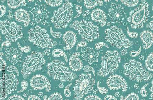 Seamless paisley vector all over pattern