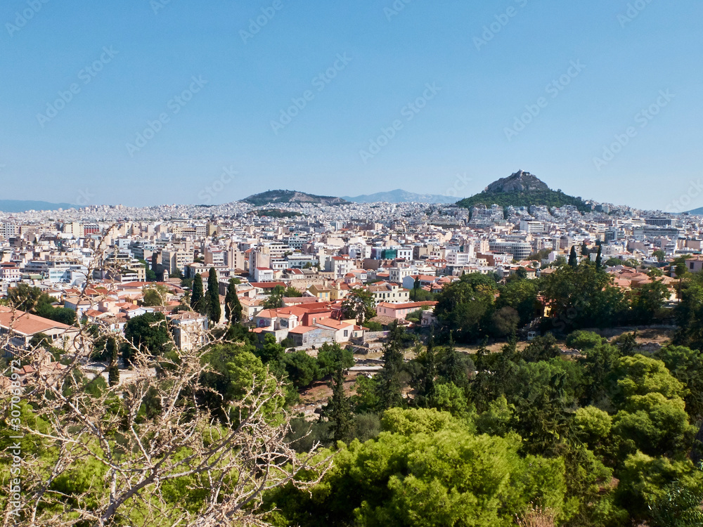 Panoramic view of Athens from Acropolis. Athens, Greece