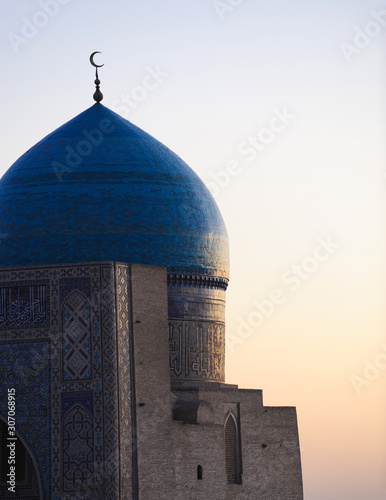 Dome in the old Eastern city. The ancient buildings of medieval Asia