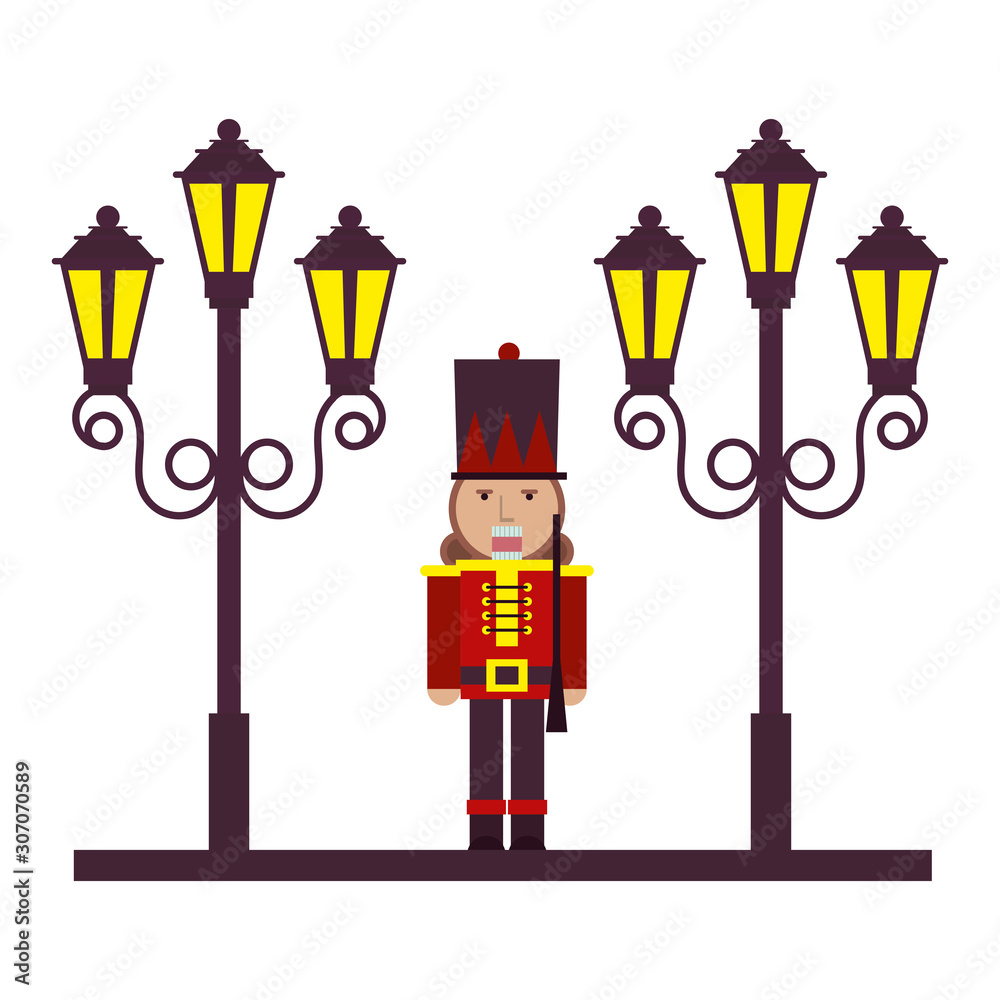 Naklejka premium nutcraker soldier toy isolated icon