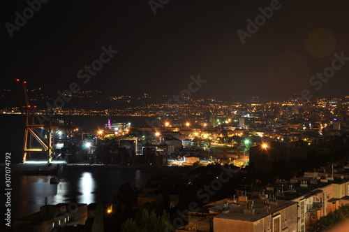Night scene in Rijeka city in Croatia © Marilena