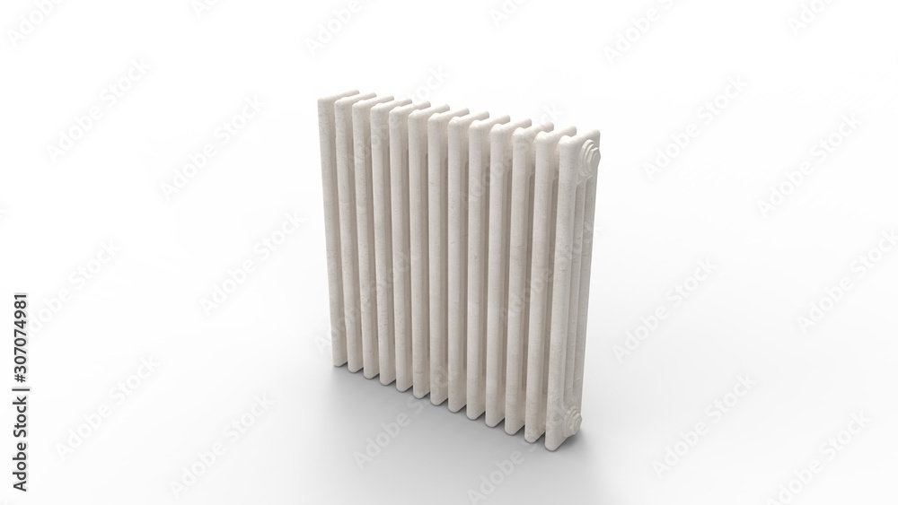 3d rendering of a radiator isolated in a bright studio background 3d rendering of a radiator isolated in a bright studio background