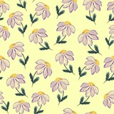 seamless pattern with flowers daisies