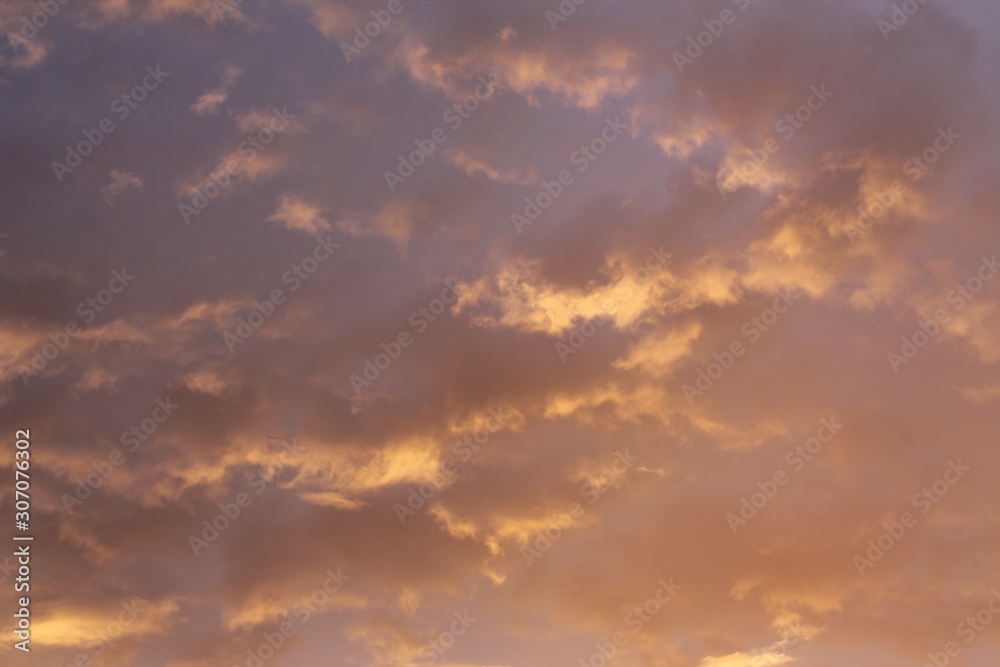 Yellow cloud sky at dawn