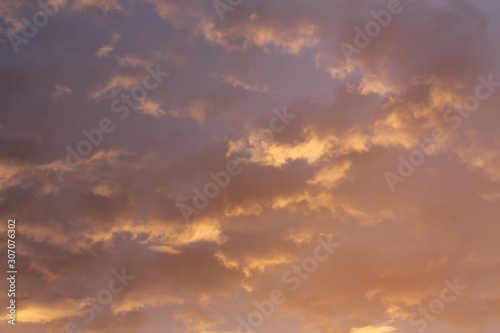 Yellow cloud sky at dawn
