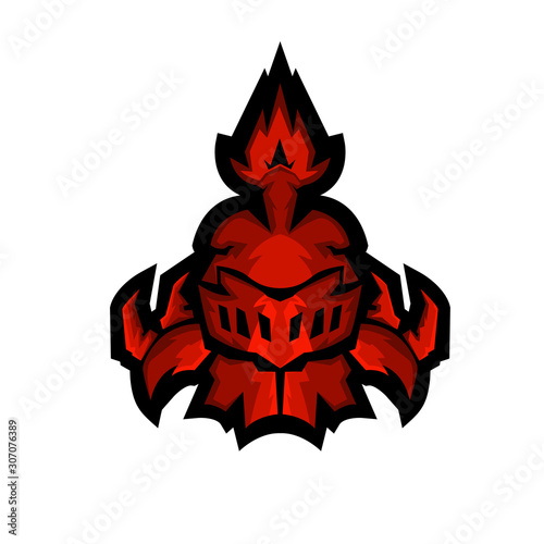 knight logo,mascot character. vector logo design