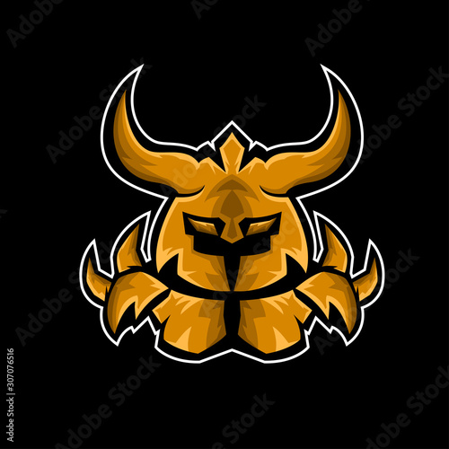 knight logo,mascot character. vector logo design