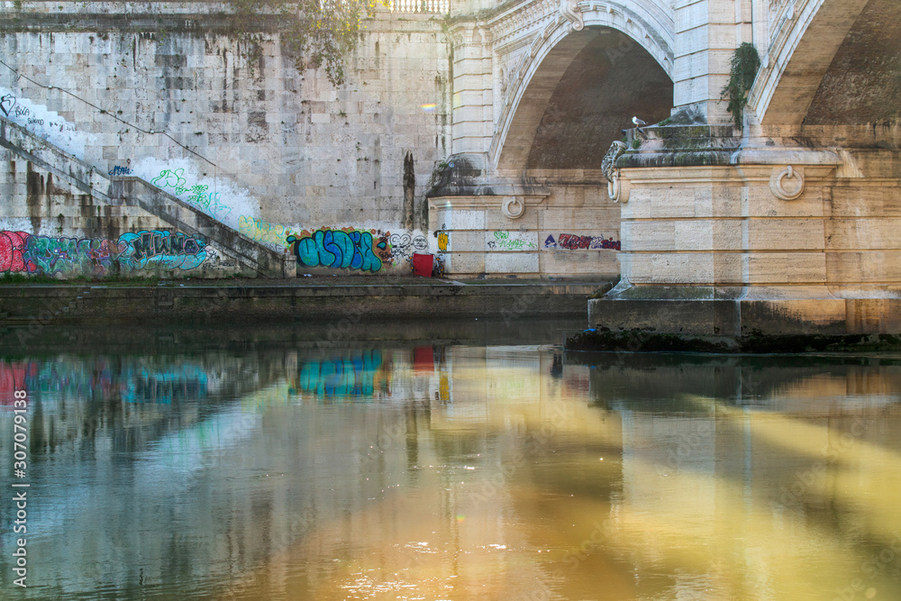 Les ponts de Rome en hiver