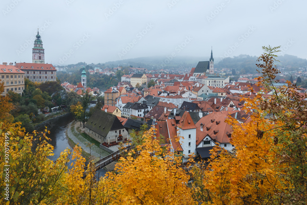 Autumn scenery of Cesky Krumlov, Czech