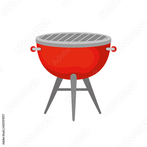 oven barbecue equipment isolated icon vector illustration design