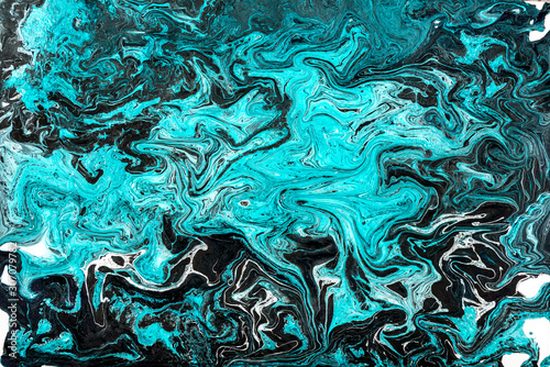 Abstract painting background in turquoise colors