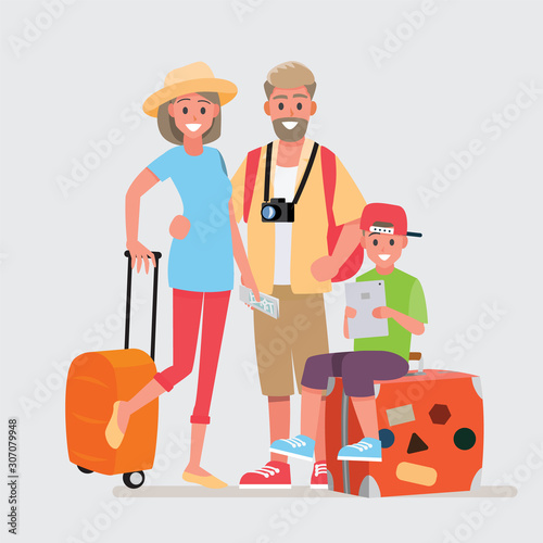 Happy group of Family traveler