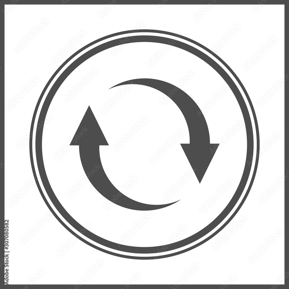 Reload circlular arrow vector symbol. Arrow rotation icon. Reload circlular arrow vector symbol. Arrow rotation icon.