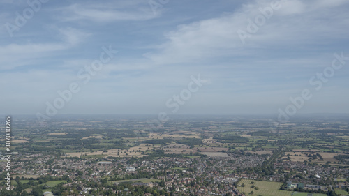 Worcestershire UK aerial countryside view