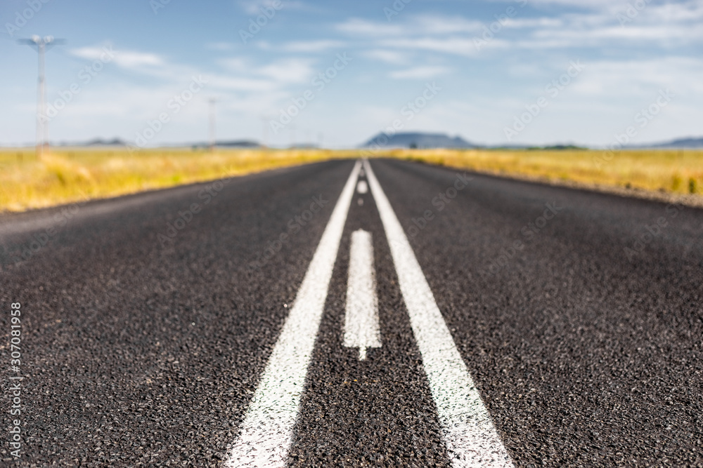 View of an empty country highway road