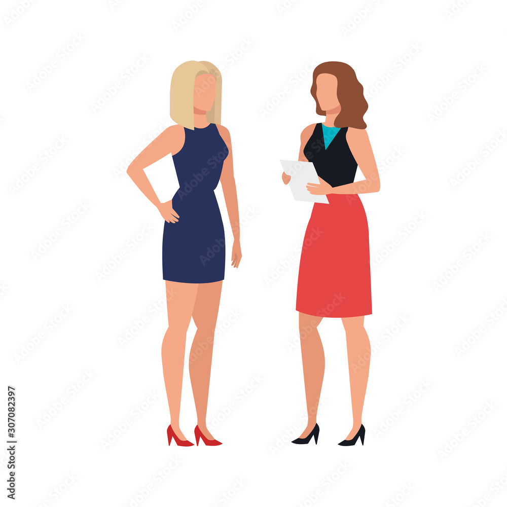 business women elegant avatar character vector illustration design business women elegant avatar character vector illustration design