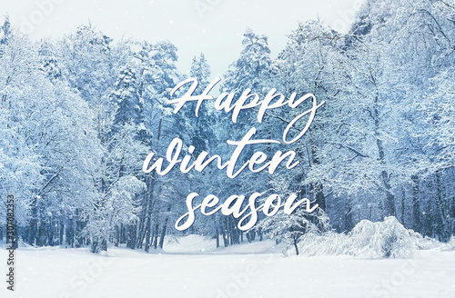 Canvas Print Happy winter season