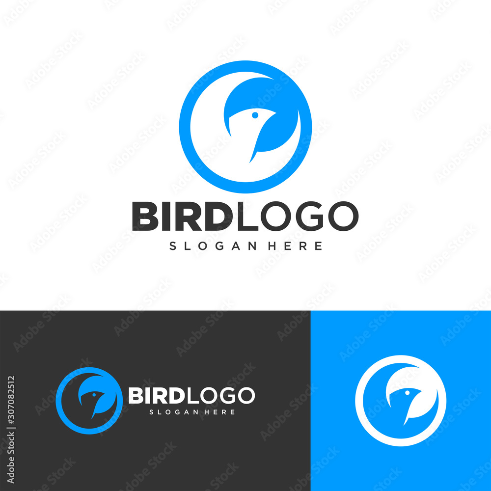 abstract bird logo design vector template