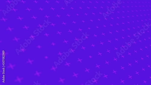 looping motion background, light purple cross on purple background
