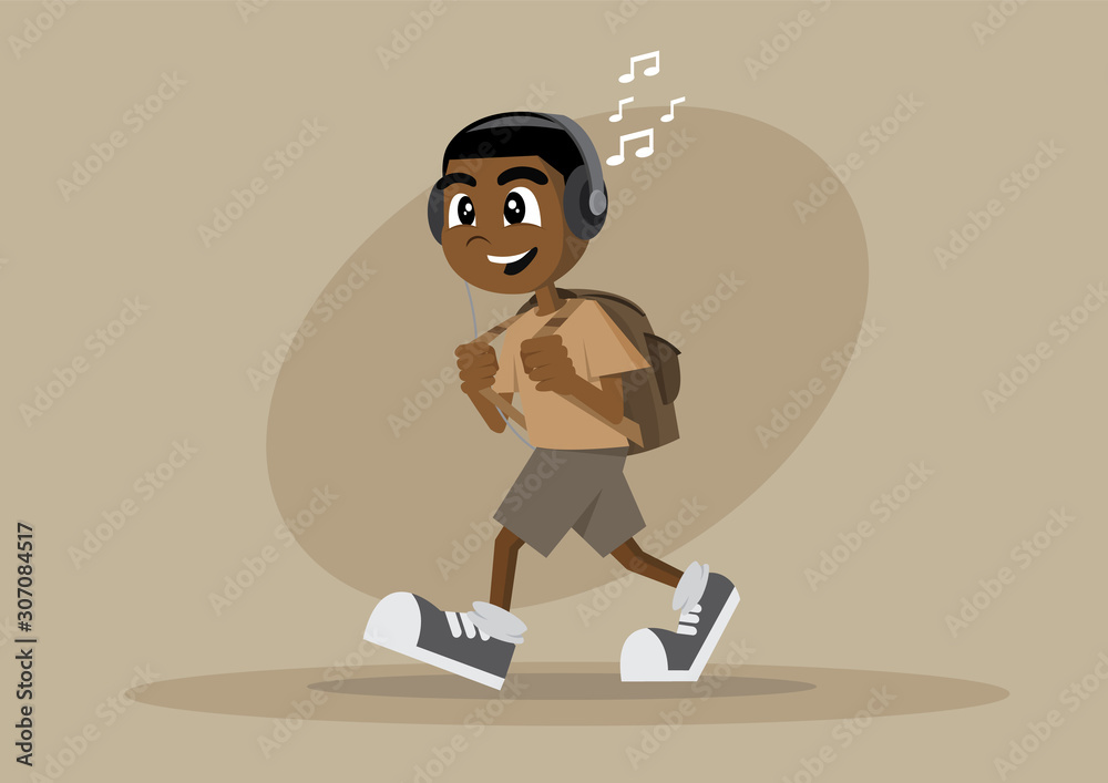 African Boys travel with music. African Boys travel with music.