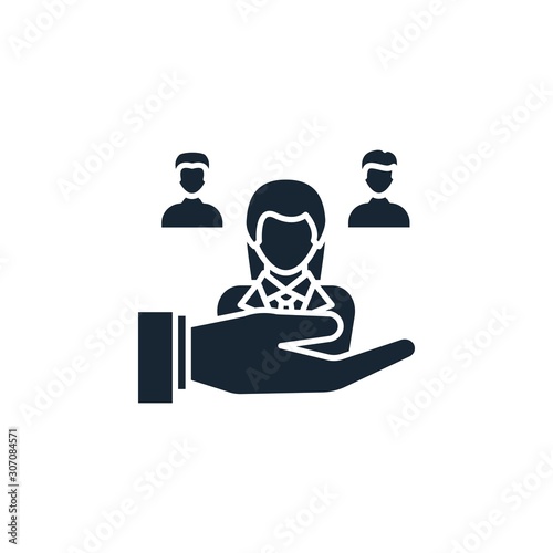 hr recruiter creative icon. filled multicolored illustration. From Human Resources icons collection. Isolated hr recruiter sign on white background