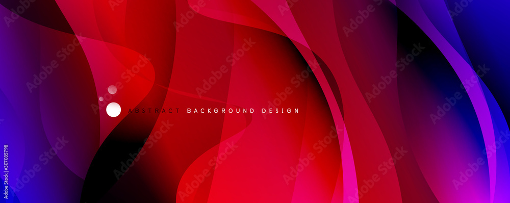 Fototapeta Trendy simple fluid color gradient abstract background with dynamic wave line effect. Vector Illustration For Wallpaper, Banner, Background, Card, Book Illustration, landing page