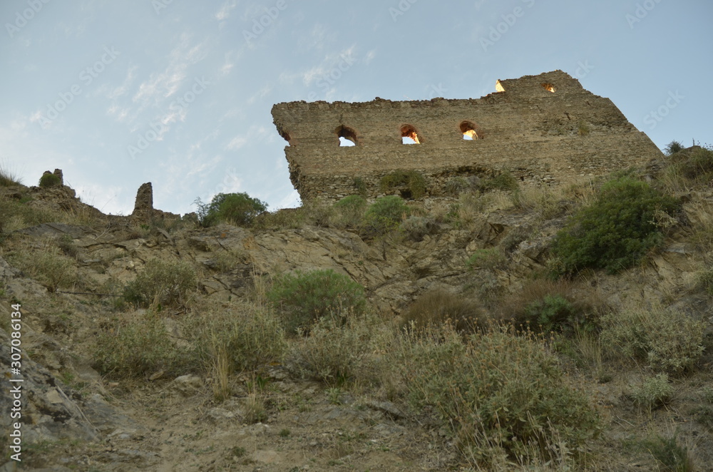old abandoned castle trekking in the edge of Amendolea Bova national park Aspromonte old abandoned castle trekking in the edge of Amendolea Bova national park Aspromonte