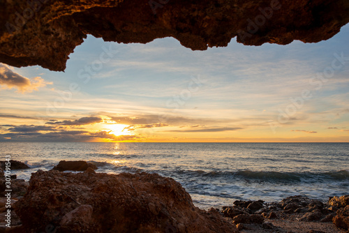 The Oropesa coast of the sea at sunrise