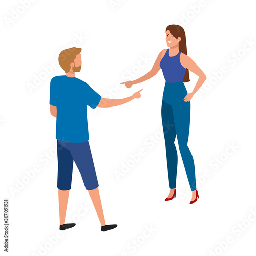 Woman and man avatar design, Person people human profile and user theme Vector illustration