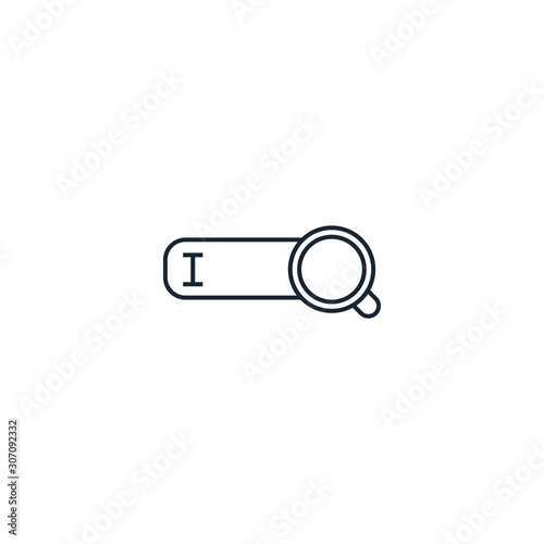 Search engine creative icon. line multicolored illustration. From SEO icons collection. Isolated Search engine sign on white background.