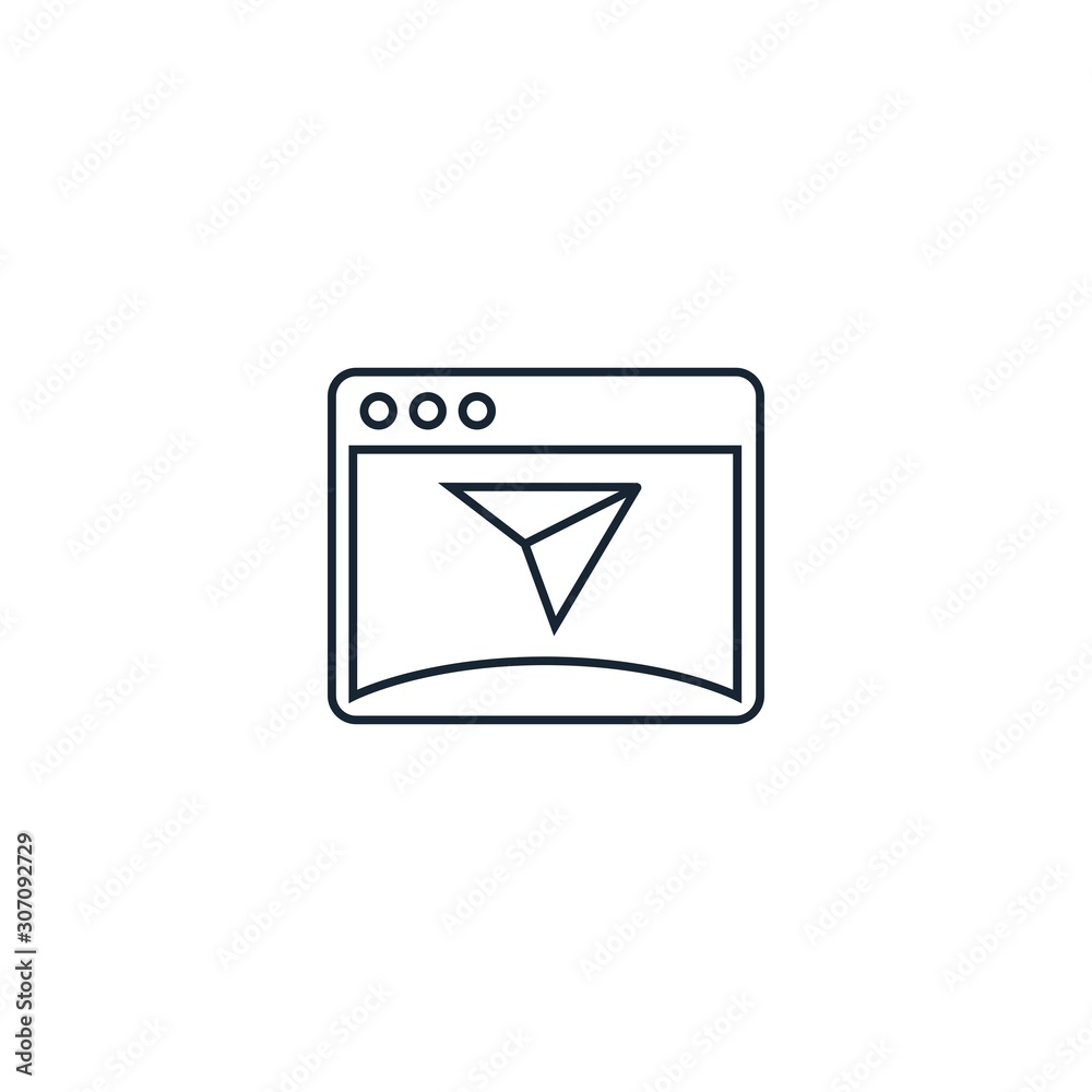 Landing page creative icon. line multicolored illustration. From SEO icons collection. Isolated Landing page sign on white background. Landing page creative icon. line multicolored illustration. From SEO icons collection. Isolated Landing page sign on white background.
