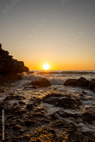 The Oropesa coast of the sea at sunrise