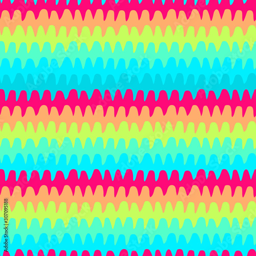 Vector seamless pattern with waves. Repeating uneven lines. Wavy playful background in vector for your design. EPS 8