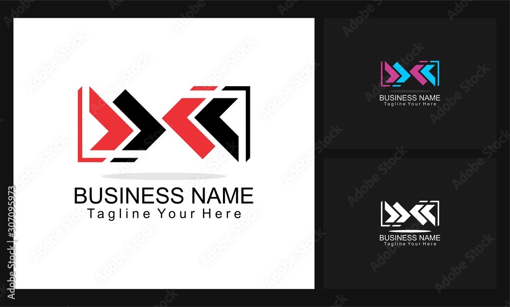 x arrow concept design logo