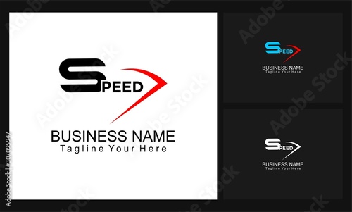 speed & arrow concept design business logo