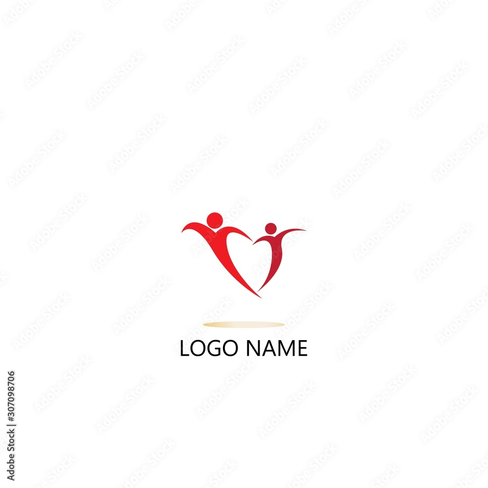 Success people logo vector illustration template
