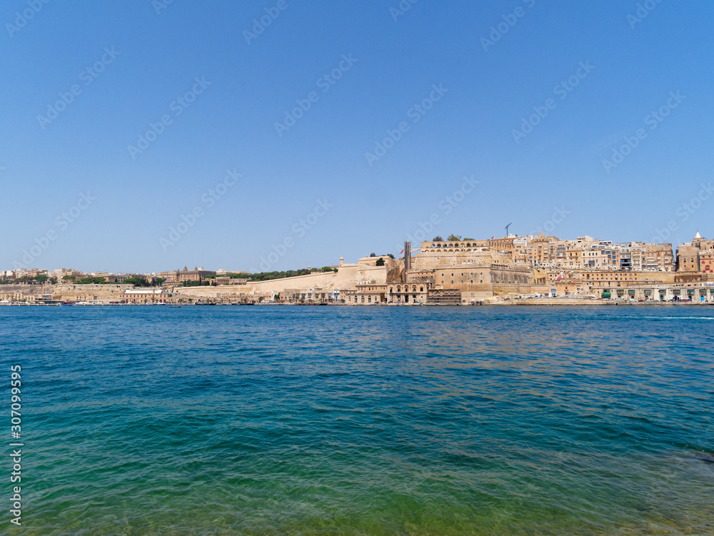 View of the beautiful and old city of Valletta. Malta