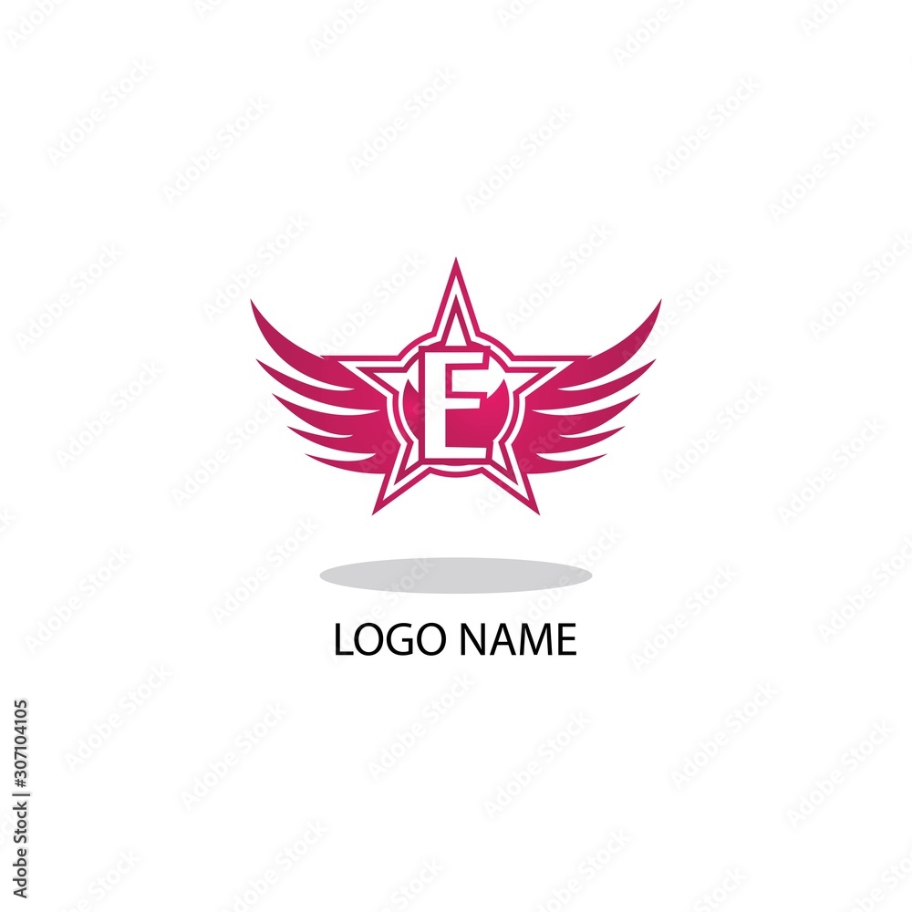 Obraz premium E LOGO SYMBOL MODERN BUSINESS