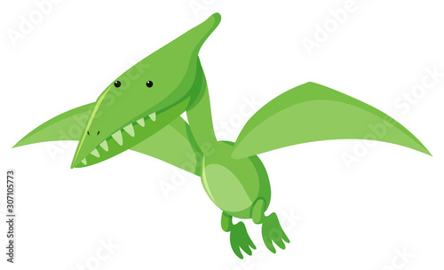 Single picture of green pteranodon