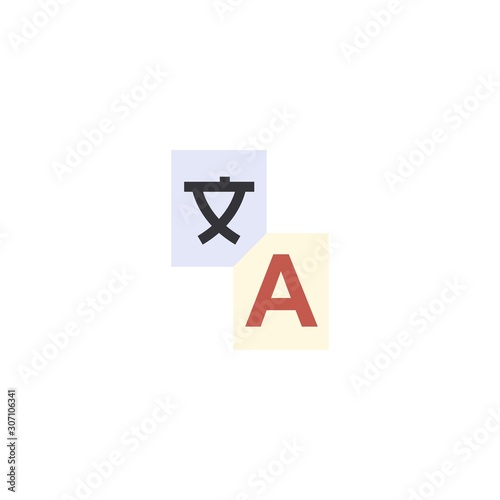 Translation service creative icon. flat illustration. From Services icons collection. Isolated Translation service sign on white background