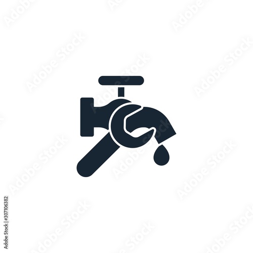 Plumbing service creative icon. filled illustration. From Services icons collection. Isolated Plumbing service sign on white background