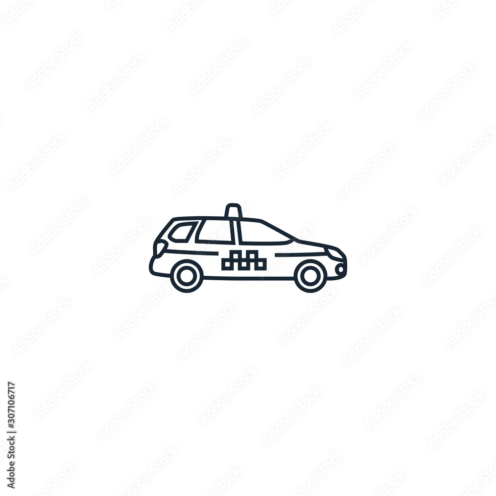 Taxi service creative icon. line illustration. From Services icons collection. Isolated Taxi service sign on white background