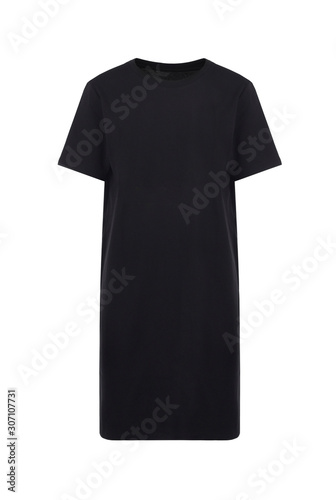 black elongated t-shirt