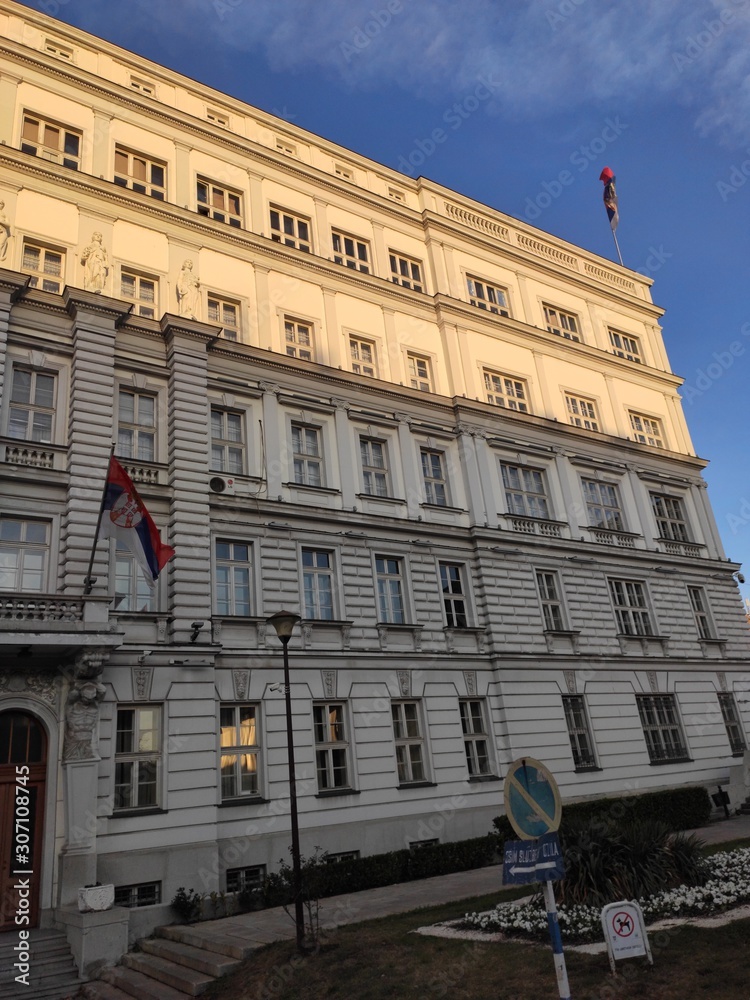 Obraz premium Serbia Belgrade city center houses