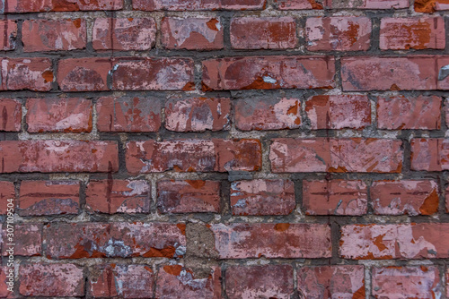 Old Red Brick Wall for Backgrounds