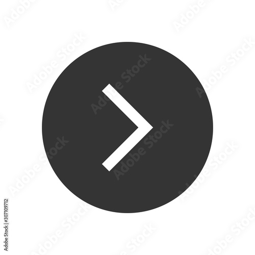 Right arrow vector icon, simple sign for web site and mobile app.